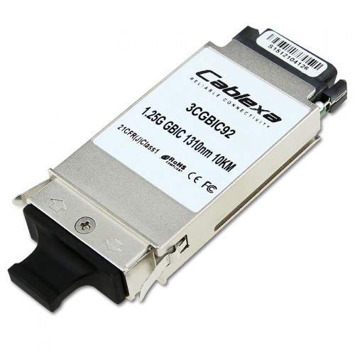 3Com Compatible 3CGBIC92, 1000BASE-LX/LH 1310nm Single-mode 10km GBIC Transceiver Module