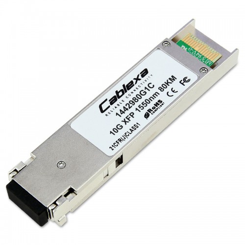 Adtran Compatible 1442980G1C, 10 GigE, SM, LC Connector, 80 km, 1530 nm to 1565 nm RX/1550 nm TX, 2-fiber operation, Commercial Temp