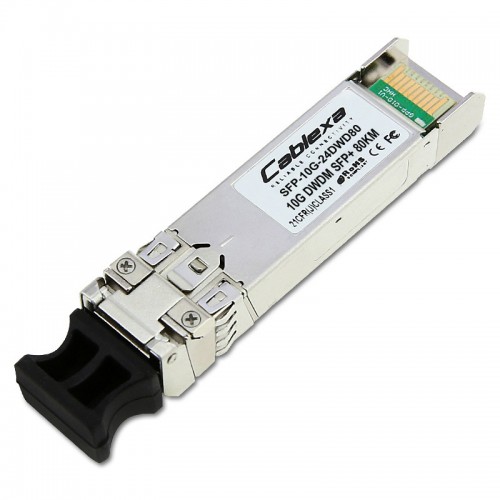 Alcatel-Lucent SFP-10G-24DWD80, 10GBase-DWDM SFP+ 1558.17 nm/Channel 24 (100GHz ITU Grid), 80 km, LC Connector