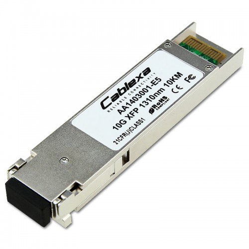 Avaya Compatible AA1403001-E5, 1-port 10GBase-LR/LW XFP. LAN/WAN functionality based on port configuration/capability. Supports single-mode fiber for interconnects up to 10km.