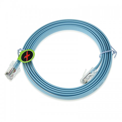 Cisco Compatible 72-1259-01, Blue RJ45 to RJ45 Rollover Console Cable 72-1259-01