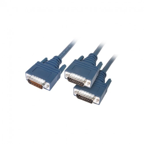 Cisco Compatible CAB-2X21MT, LFH60 Male to 2 x X.21 DB15 DTE Male 10ft "Y" Cable 72-1355-01