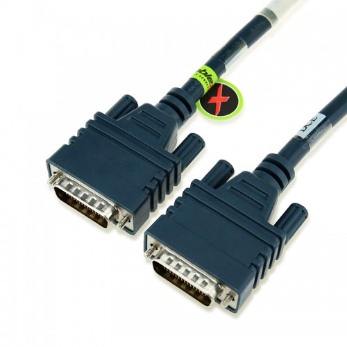 Cisco Compatible CAB-HD60MMX-1, LFH60 Male DTE to Male DCE 1ft Crossover Cable