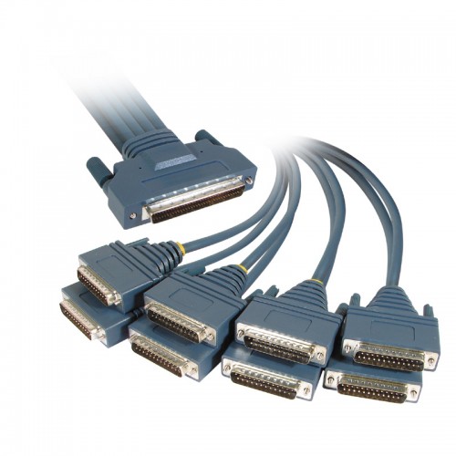 Cisco Compatible CAB-OCTAL-MODEM, HPDB 68 Male to 8 DB25 Male Cable 72-0990-01
