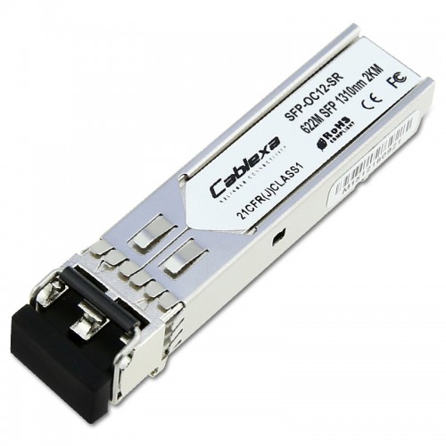 Cisco Compatible SFP-OC12-SR OC-12/STM-4 pluggable short-reach (2 km) transceiver module, 1310-nm wavelength, LC connector 
