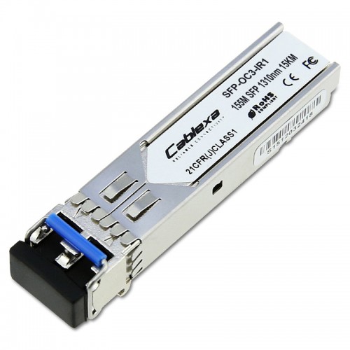 Cisco Compatible SFP-OC3-IR1 OC-3/STM-1 pluggable intermediate-reach (15 km) transceiver module, 1310-nm wavelength, LC connector 