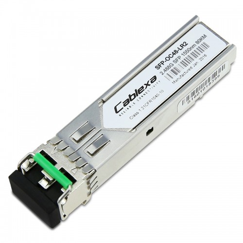 Cisco Compatible SFP-OC48-LR2 OC-48c/STM-16 pluggable long-reach (80 km) transceiver module, 1550-nm wavelength, LC connector 