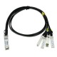 D-Link Compatible DEM-CB100QXS-4XS, 1m 40G QSFP+ to four SFP+ Direct Attach Copper Fan-out Cable