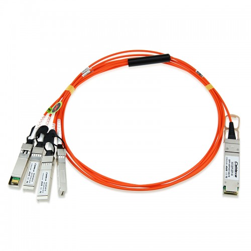 QSFP+ to 4 x SFP+ AOC Cable, 3 Meter