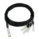 QSFP+ to 4 SFP+ Breakout Copper Cable, 10 Meter, Active