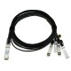 QSFP+ to 4 SFP+ Breakout Copper Cable, 3 Meter, Active