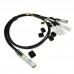 QSFP+ to 4 SFP+ Breakout Copper Cable, 1 Meter, Passive