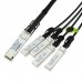QSFP+ to 4 SFP+ Breakout Copper Cable, 0.5 Meter, Passive