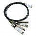 QSFP+ to 4 XFP Breakout Copper Cable, 1 Meter, Passive