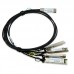 QSFP+ to 4 XFP Breakout Copper Cable, 1 Meter, Passive