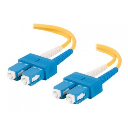 Dell Compatible 1m SC-SC 9/125 OS1 Duplex Single-Mode PVC Fiber Optic Cable 20808 - Yellow - patch cable - 3.3 ft - yellow