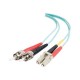 Dell Compatible 10m LC-ST 10Gb 50/125 OM3 Duplex Multimode PVC Fiber Optic Cable 36130 - Aqua - patch cable - 33 ft - aqua