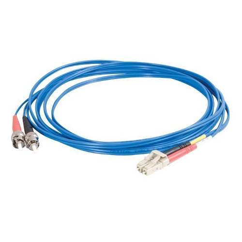 Dell Compatible LC-ST 50/125 OM2 Duplex Multimode PVC Fiber Optic Cable 37327 - patch cable - 10 ft - blue