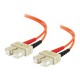 Dell Compatible SC-SC 62.5/125 OM1 Duplex Multimode Fiber Optic Cable 11140 - patch cable - 6.6 ft - orange