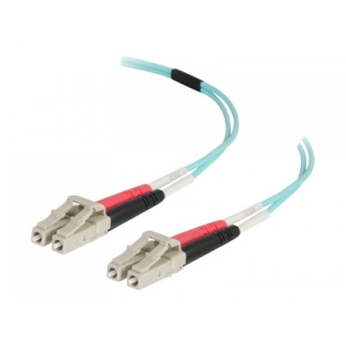 Dell Compatible 10m LC-LC 50/125 OM4 Duplex Multimode PVC Fiber Optic Cable 01006 - Aqua - patch cable - 33 ft - aqua