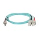 Dell Compatible 1m LC-SC 50/125 OM4 Duplex Multimode PVC Fiber Optic Cable 01008 - Aqua - patch cable - 3.3 ft - aqua