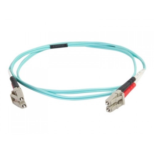 Dell Compatible 5m LC-LC 50/125 OM4 Duplex Multimode PVC Fiber Optic Cable 01001 - Aqua - patch cable - 16.4 ft - aqua