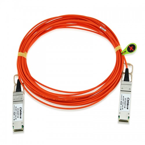 Dell Compatible 40G InfiniBand Active Optical Cable 06198 - InfiniBand cable - QSFP+ - QSFP+ - 16.4 ft - SFF-8436 - orange