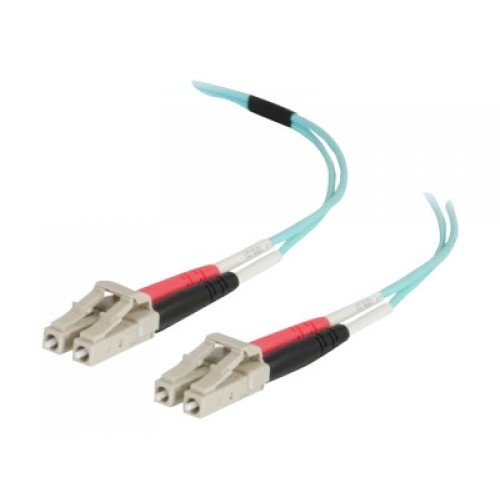 Dell Compatible 0.5m LC-LC 50/125 OM4 Duplex Multimode PVC Fiber Optic Cable 01136 - Aqua - fiber optic cable - 1.6 ft - aqua
