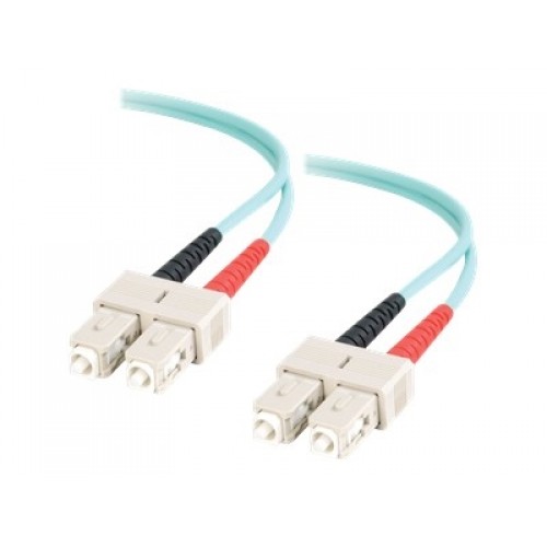 Dell Compatible 6m SC-SC 10Gb 50/125 OM3 Duplex Multimode PVC Fiber Optic Cable 21665 - Aqua - patch cable - 19.7 ft - aqua