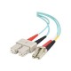 Dell Compatible 8m LC-SC 10Gb 50/125 OM3 Duplex Multimode PVC Fiber Optic Cable 21622 - Aqua - patch cable - 26 ft - aqua