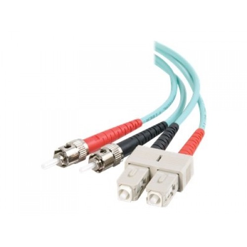 Dell Compatible 8m SC-ST 10Gb 50/125 OM3 Duplex Multimode PVC Fiber Optic Cable 21652 - Aqua - patch cable - 26 ft - aqua