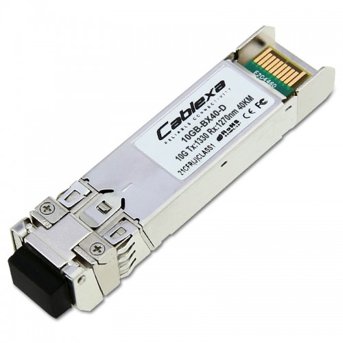 Extreme Compatible 10GB-BX40-D, 10Gb, Single Fiber SM, Bidirectional, 1330nm Tx / 1270nm Rx, 40 Km, Simplex LC SFP+ (must be paired with 10GB-BX40-U)