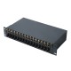 2U 16-slot Rack-mount Media Converter Chassis for Unmanaged Media Converter Modules, Dual Power Supply