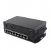 Single Fiber Fast Ethernet Standalone WDM / BiDi Fiber Media Converter, 2-port Fiber & 8-port RJ45, Tx:1310nm/Rx:1550nm, Singlemode, 20km