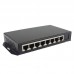 Single Fiber Fast Ethernet Standalone WDM / BiDi Fiber Media Converter, 2-port Fiber & 8-port RJ45, Tx:1490nm/Rx:1550nm, Singlemode, 80km