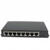 Single Fiber Fast Ethernet Standalone WDM / BiDi Fiber Media Converter, 2-port Fiber & 8-port RJ45, Tx:1550nm/Rx:1490nm, Singlemode, 80km