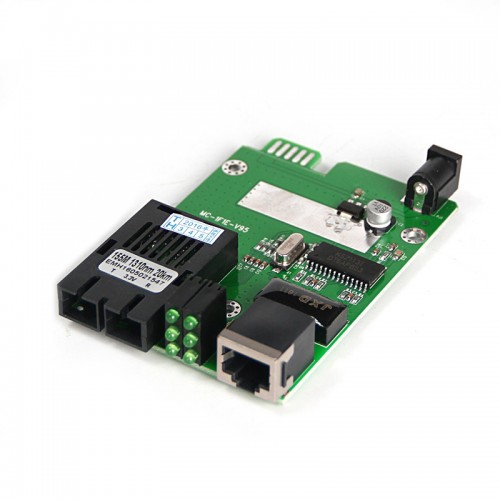 Dual Fiber 10/100M Fiber Media Converter Module, 1-port Fiber & 1-port RJ45, 1310nm Singlemode, 20km