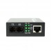 Dual Fiber 10/100Base-TX to 100Base-LX Fast Ethernet Standalone Fiber Media Converter, 1-port Fiber & 1-port RJ45, 1310nm Singlemode, 20km