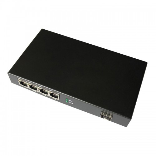 1-port FE SFP & 4-port 10/100Base-T RJ45 Fast Ethernet Switch / SFP Media Converter
