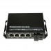 Single Fiber Gigabit Ethernet WDM / BiDi Fiber Media Converter, 1-port Fiber & 4-port RJ45, Tx:1310nm/Rx:1550nm, Singlemode, 40km