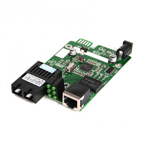 Dual Fiber 10/100/1000M Fiber Media Converter Module, 1-port Fiber & 1-port RJ45, 1310nm Multimode, 2km