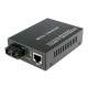 Dual Fiber 10/100/1000Base-TX to 1000Base-LX Gigabit Ethernet Standalone Fiber Media Converter, 1-port Fiber & 1-port RJ45, 1310nm Multimode, 2km