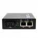 Dual Fiber 10/100/1000Base-TX to 1000Base-ZX Gigabit Ethernet Standalone Fiber Media Converter, 1-port Fiber & 2-port RJ45, 1550nm Singlemode, 80km