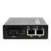 Dual Fiber 10/100/1000Base-TX to 1000Base-SX Gigabit Ethernet Standalone Fiber Media Converter, 1-port Fiber & 2-port RJ45, 850nm Multimode, 550m