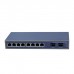 2-port GE SFP & 8-port 10/100/1000Base-T RJ45 Gigabit Ethernet SFP PoE Media Converter