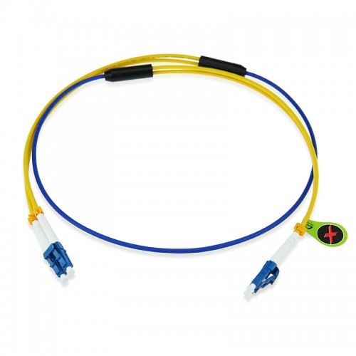 Custom OS1 9/125 Singlemode Duplex Armored Fiber Patch Cable