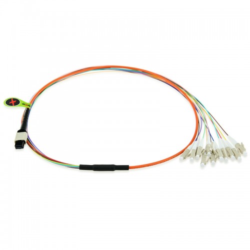 12 Fiber Multimode OM2 MPO Harness Fanout Breakout Cable