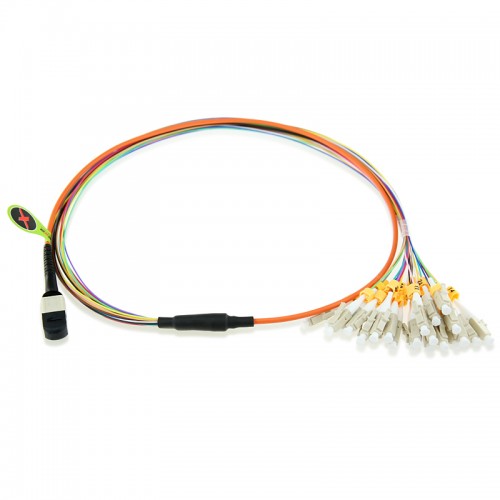 24 Fiber Multimode OM2 MPO Harness Fanout Breakout Cable