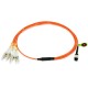 QSFP+ MPO to 8 LC (4 Duplex LC) Fanout / Breakout Cable, Multimode OM1