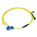 QSFP+ MPO to 8 LC (4 Duplex LC) Fanout / Breakout Cable, Singlemode